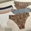 Foreign Trade  Ice Silk Underwear Cotton Crotch Low Waist Leopard Print Sexy Plus Size Seamless One-Piece Sports Fitness Briefs