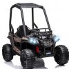 12V Kids Off-Road UTV Electric Ride On Car Black Camouflage High Roof Remote Control Lights MP3 Adventure Toys