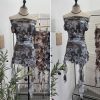 Floral slimming ribbon T-shirt