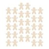 30 Pieces Of Unpainted Gingerbread Man Slices For Painting DIY Handmade Christmas And Halloween Supplies