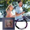 Purple Glass Bracelet, Glass Crystal Personality Fashion Decorative Clothing Accessories Hand Beaded Bracelet