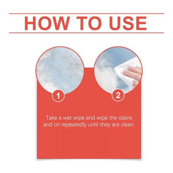 Rayhong Car Windshield Oil Film Cleaning Wipes, Clear Vision Glass Refurbished Decontamination Cleaning Wipes