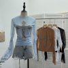 Flare Sleeve Double Layer Tulle Spicy Girl Top