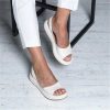 Flat bottomed low heel fish mouth thick soled women's sandals