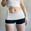 Sporty style contrasting color spicy girl low waist shorts