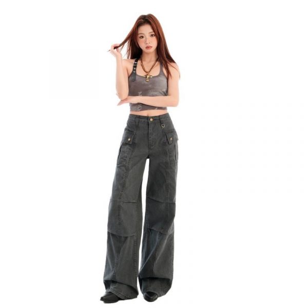 Women's Pants Design Casual Work Trousers Loose Narrow Version Slim Straight Leg Pants