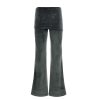 Casual Hot Girl Suede Fake Two Pants Female