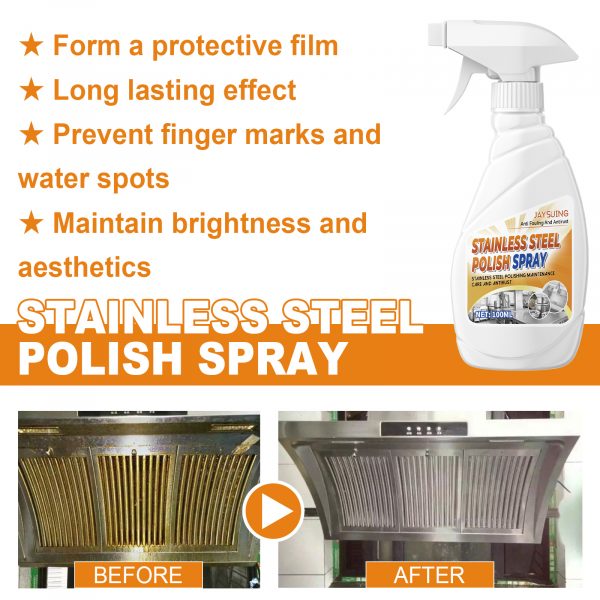 Jaysuing Stainless Steel Maintenance Agent, Kitchen Pot Grease Pot Bottom Black Scale Rust Removal Anti-rust Cleaner