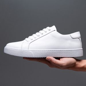Extra Large Size Faded Retro Skate Shoes Casual White Shoes British Style Men's Shoes