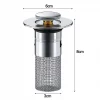 Kitchen Sink Drain Stainless steel  Strainer Sink Stopper Bath Plug Pop-Up Bounce Core Basin Drain Filter Hair Catcher Universal