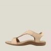 Flat bottomed arch massage Velcro one line casual beach sandals
