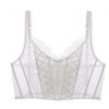 Thin Mesh Lace Bra Large Chest Minimizer Shapewear Boned Underwear