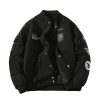 Winter New Arrival Air Force MA1 Pilot Jacket Women's Cotton-Padded Thickened Outerwear Multi-Label Embroidered Baseball Jacket Men