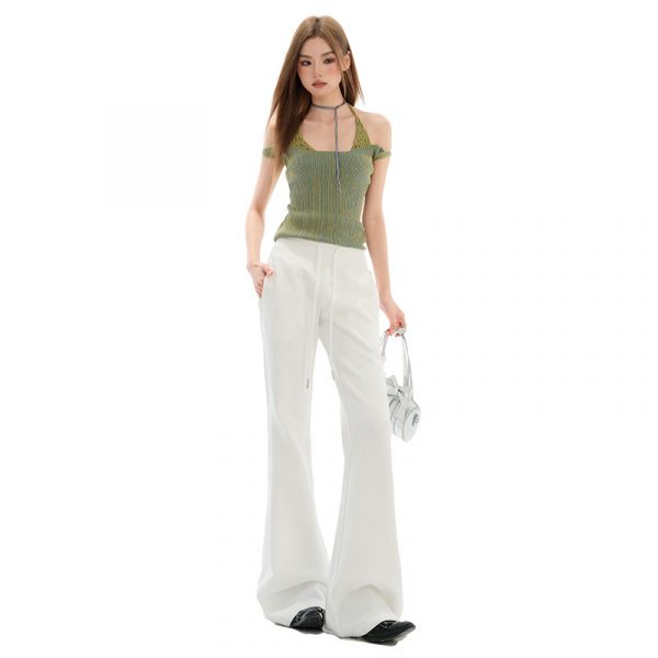 Women's Pure Desire Versatile Waist-Slimming Flared Casual Trousers Floor-Length Pants