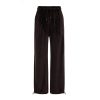 Casual lace up high waisted straight leg pants
