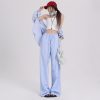 Women's Pants Pure and Sweet Striped Casual Trousers Summer Loose-Fit Wide-Leg Pants