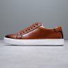 Extra Large Size Faded Retro Skate Shoes Casual White Shoes British Style Men's Shoes