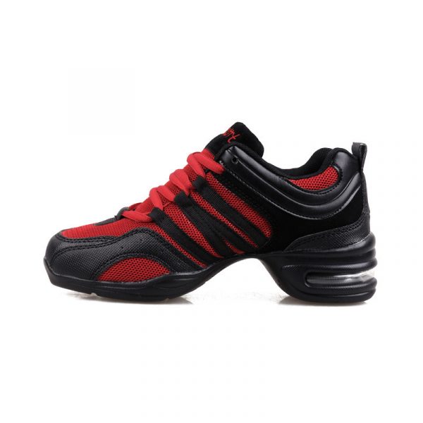 Comfortable mesh breathable fashionable women's dance shoes with soft sole and height increasing dance shoes
