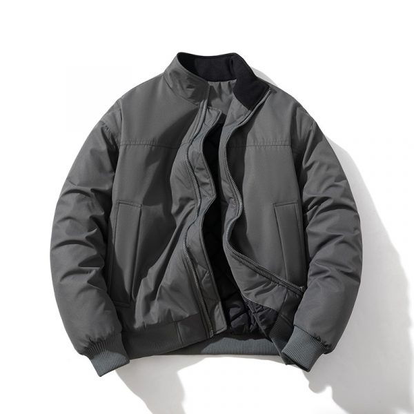White Padded Jacket Women's Fashion Stand Collar Baseball Jacket Street Trend Unisex Couple Outerwear Men