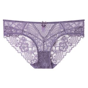 Sexy Lace Underwear Women Ultra-thin Breathable Comfortable Plus Size Panties Cotton Crotch Mid-waist Triangle Briefs