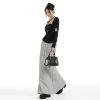 Women's Skirt Gray Casual Pencil Skirt | Straight Tube Long Skirt Mermaid Skirt