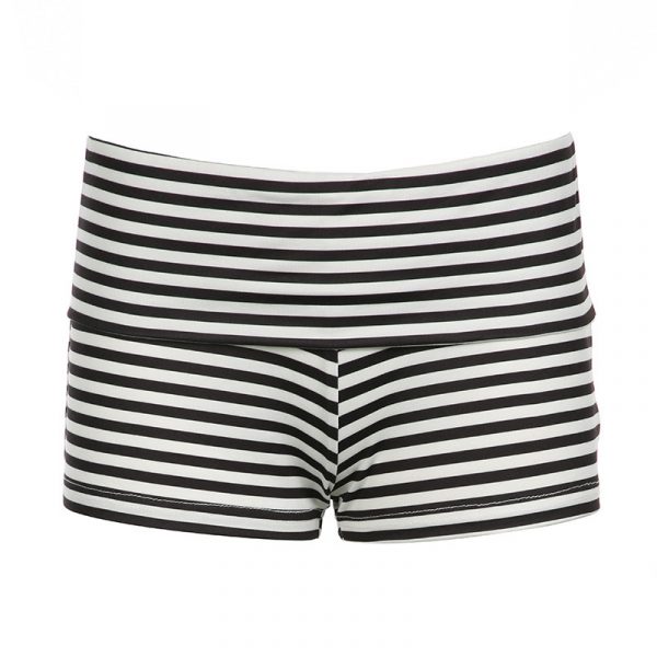 Color blocking striped printed sports and leisure home shorts for women