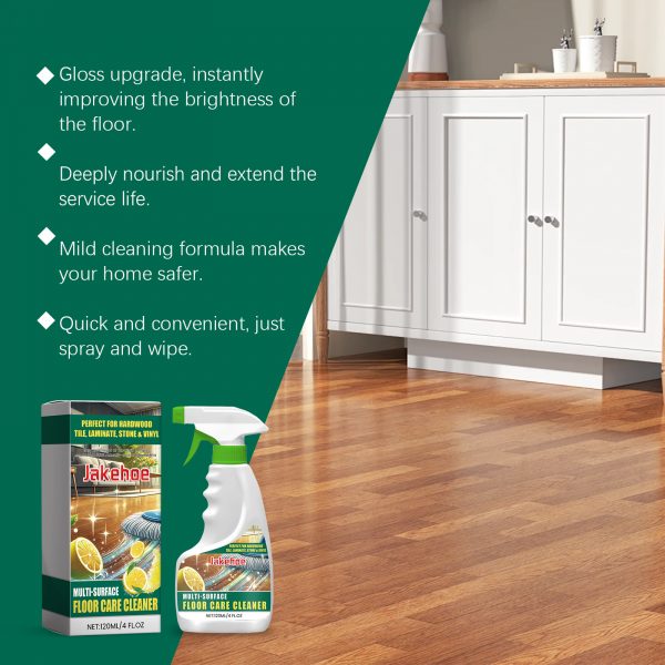 Jakehoe Floor Cleaner Maintenance Clean Floor Spray Decontamination Non-Slip Bright Floor Cleaner