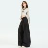 Women's Pants Casual Sports Trousers with Drawstring Pockets and Wide Leg Design