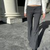 Street style striped contrasting micro flared casual pants