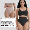 Thong Belly Control Underwear Set with Bra Large U-Shape