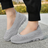 Ankle Socks Flat Knit Shoes Women Casual Solid Color Outdoor Travel Mom Breathable Shoes