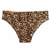 Foreign Trade  Ice Silk Underwear Cotton Crotch Low Waist Leopard Print Sexy Plus Size Seamless One-Piece Sports Fitness Briefs