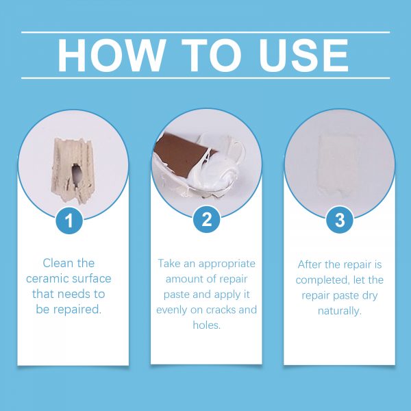 Jakehoe Ceramic Repair Paste Bathroom Kitchen Tile Repair Waterproof Wear Resistant Craft Home Repair Paste
