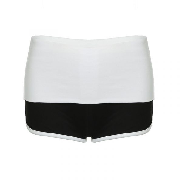 Sporty style contrasting color spicy girl low waist shorts