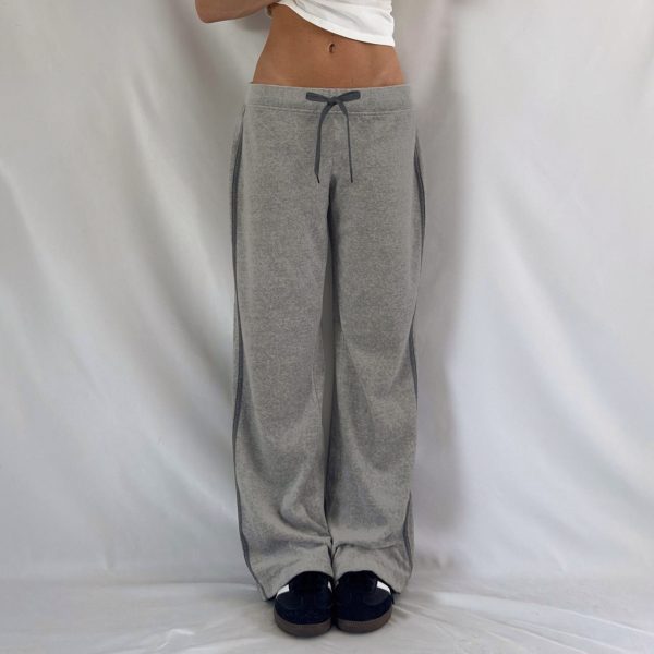 Straight leg wide leg long athletic sweatpants for women