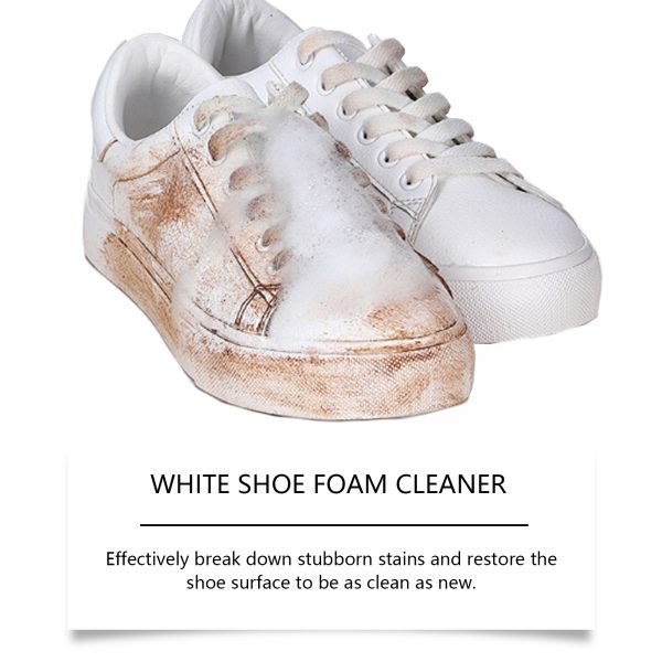 Jue-Fish White Shoe Foam Cleaner Cleans And Removes Stains And Brightens Multi-Functional Shoe Polish Foam Cleaner