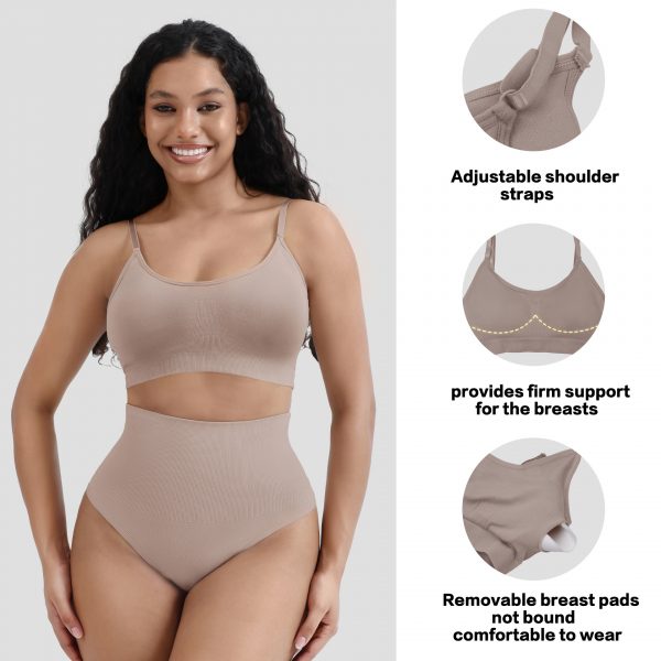 One-Piece Tank Bra Without Gathered Side Large Size Breast Minimizer Women's Underwear