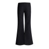 Women's Black Low Waist Suit Flare Trousers Slimming Casual Floor-Length Pants