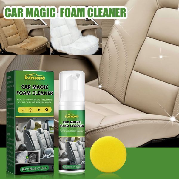 Rayhong Car Magic Foam Cleaner, Interior Seat Instrument Panel Clean Yellow Stain Reconditioning Cleaner