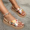 Cross-border European and American Style Women's Sandals New Fashionable Outdoor Wear Small Size Height-increasing Flat Heel Thick Sole Sandals Summer