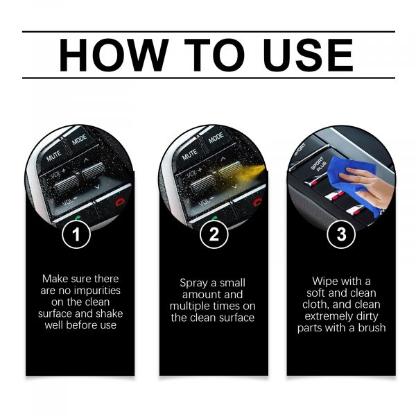 Homonth Multi-Purpose Interior Cleaner, Automotive Multi-Purpose Interior Cleaner Blend Foam Bright Refurbishment