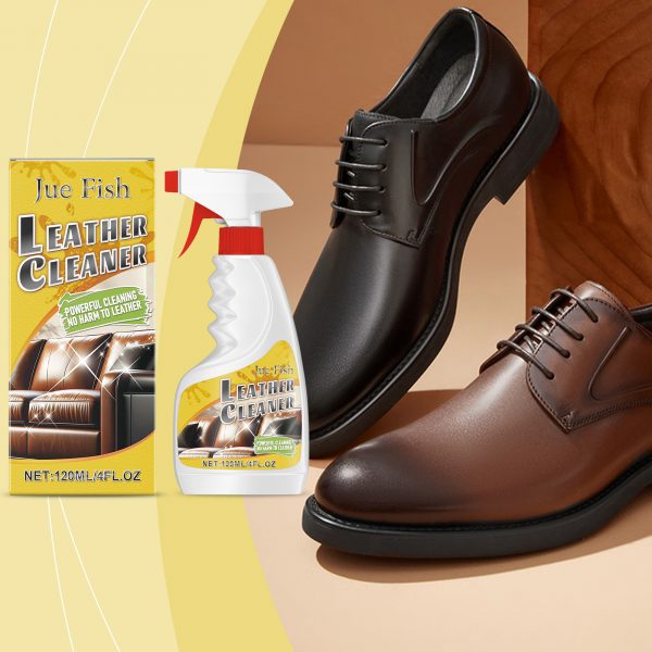 Jue-Fish Leather Cleaner, Sofa Leather Stain Cleaner Leather Furniture Refurbished Cleaning Care Agent