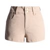 Women's Vintage Spicy Girl Khaki High-Waisted Shorts for Pear-Shaped