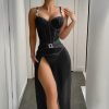 Sexy Underwear Pure Desire Transparent Mesh Slit Nightgown Wholesale Lingerie for Women