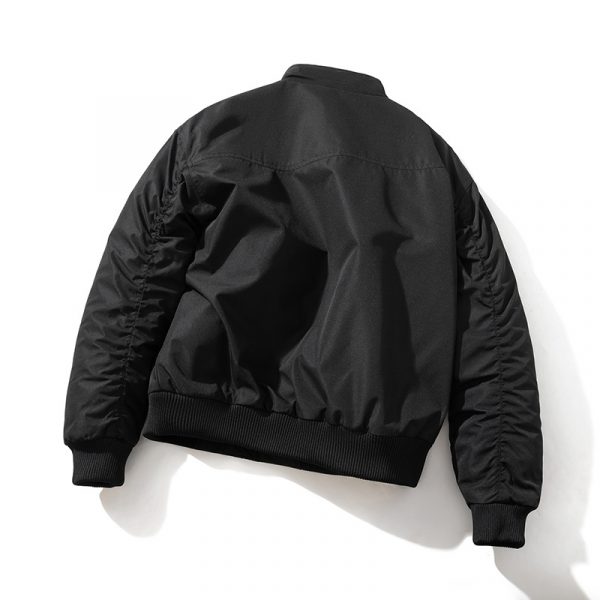 White Padded Jacket Women's Fashion Stand Collar Baseball Jacket Street Trend Unisex Couple Outerwear Men