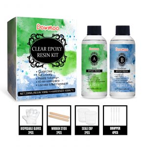 Clear Epoxy Resin Kit, High Transparent Yellowing Resistance DIY Material Epoxy Resin Handmade Products Set