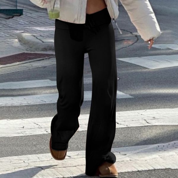 Daily home versatile basic straight leg pants