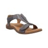 Flat bottomed arch massage Velcro one line casual beach sandals