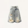 Women's  Shorts Retro Loose Five-Quarter Wide-Leg Mid-Length Pants