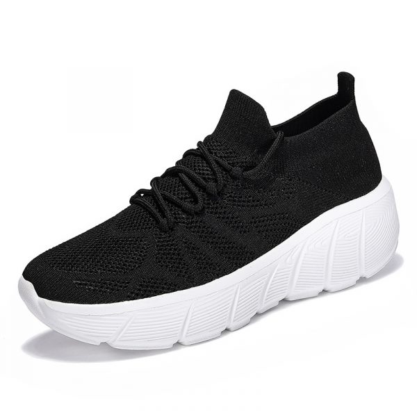 Cross-border New Socks Shoes for Men and Women, Casual Couple Shoes, Thick Sole Student Fashion All-Match Flyknit Sports Shoes for Men